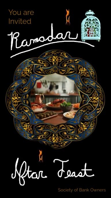 ramadan, iftar, feast, fasting, invitation, y Youtube Short template