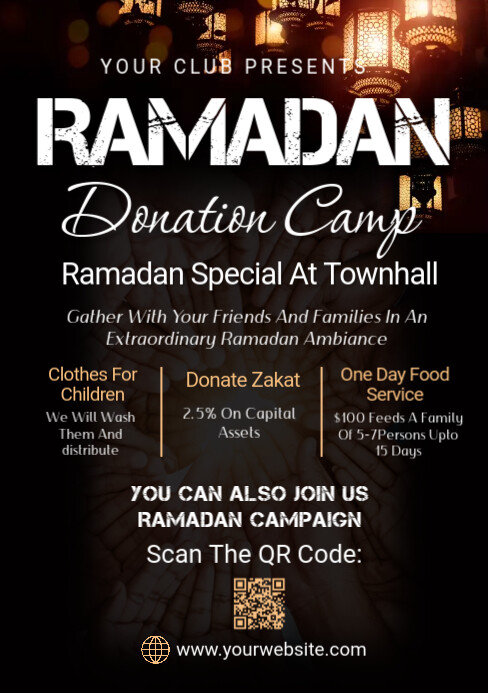 Ramadan,ramazan ,charity A5 template