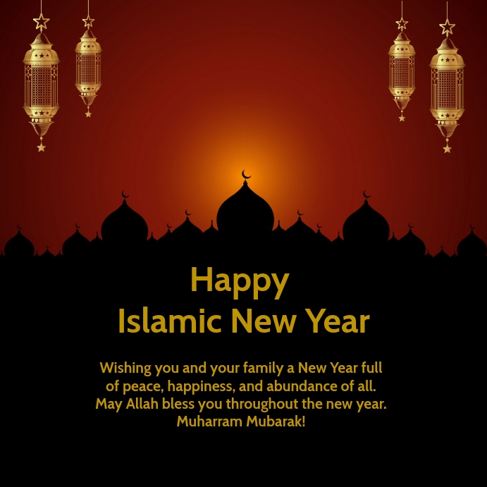 Islamic new year,muharram Wpis na Instagrama template