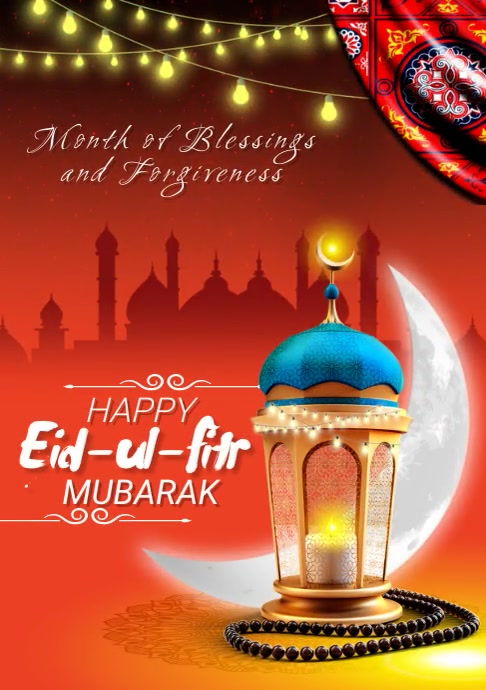 ramadan & eid ul fitr Celebration A4 template
