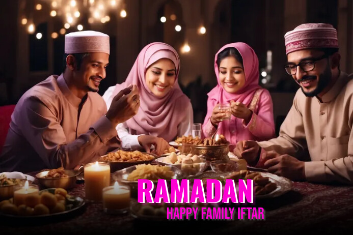 ramadan & iftar Label template