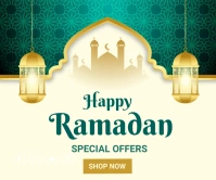 Ramadan ad,event, eid Persegi Panjang Besar template