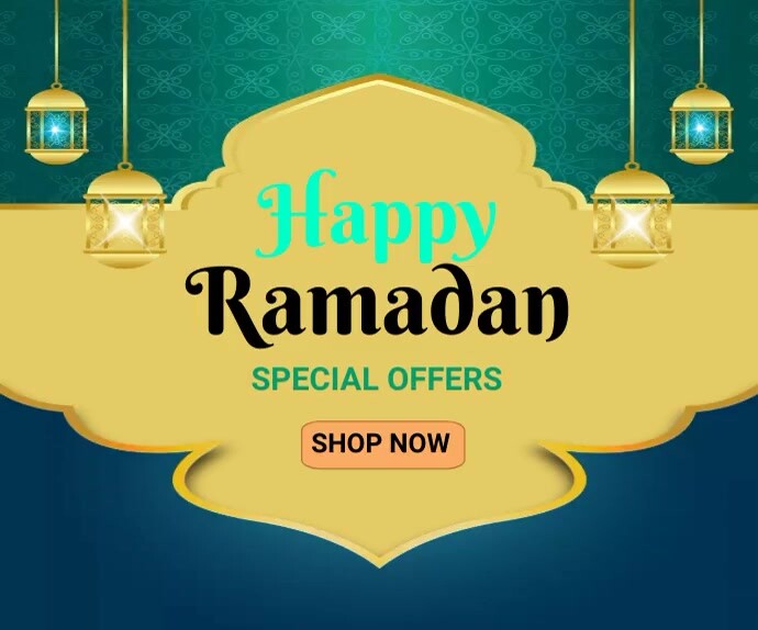 Ramadan ad, event, eid Large Rectangle template