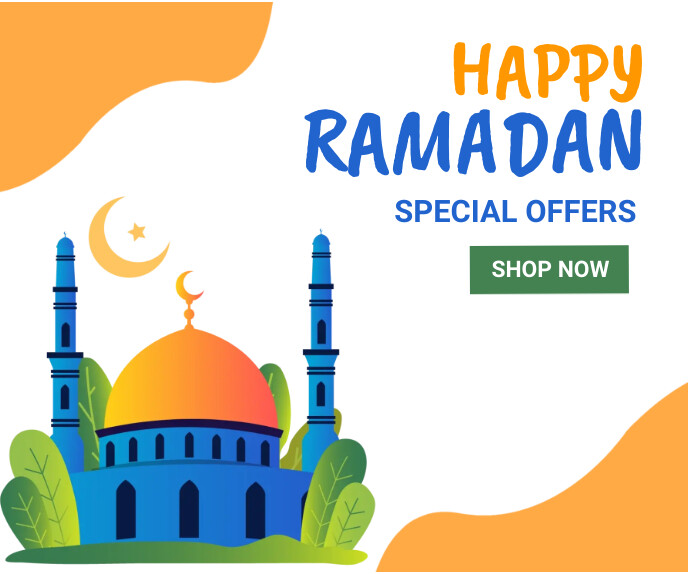 Ramadan ad,event, eid Large Rectangle template