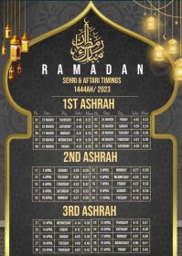 ramadan calendar, ramadan calendar 2023 (1) A6 template