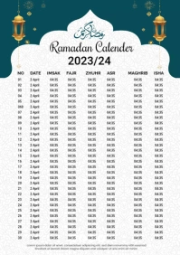 Ramadan Calender A3 template
