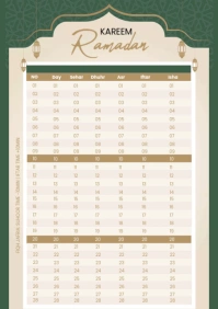 ramadan Calender A3 template