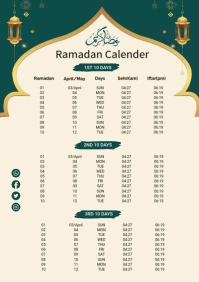 Ramadan Calender A3 template