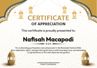 Ramadan Certificate Ads A5 template