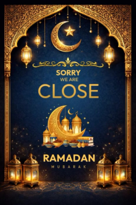 Ramadan Closure Template Poster