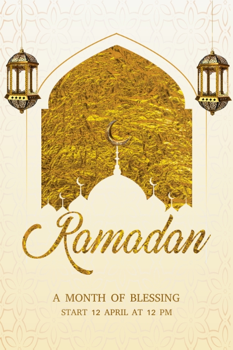 Ramadan Banner 4' × 6' template
