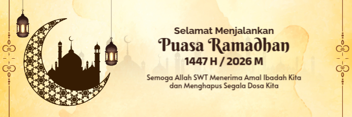 ramadan Banner 2 × 6' template