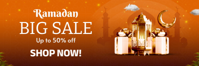 ramadan Banner 2 × 6' template