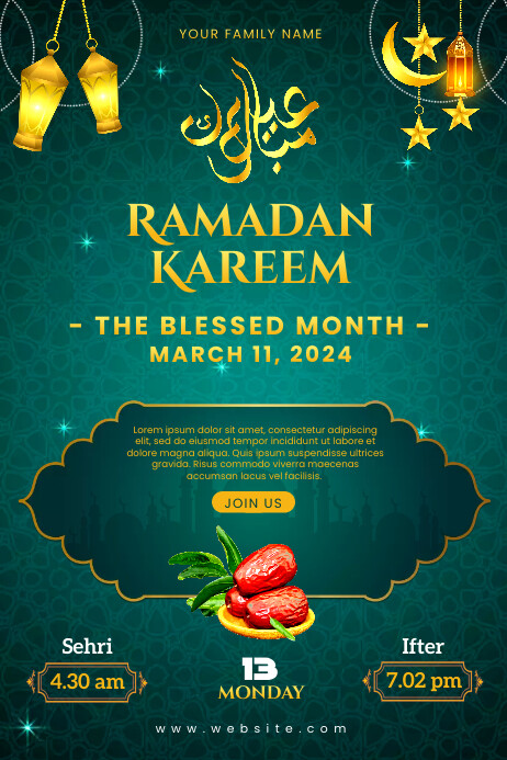 Ramadan Cartaz template