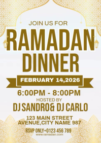 Ramadan Dinner A4 template