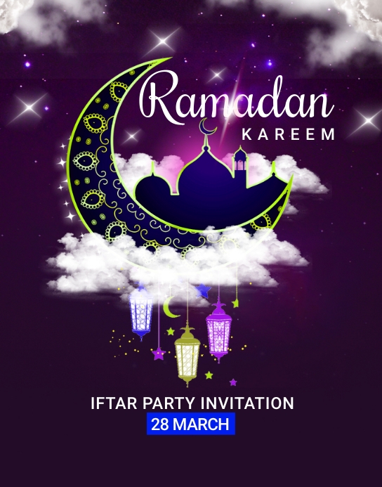 Ramadan flyer template Plakat/vægtavle