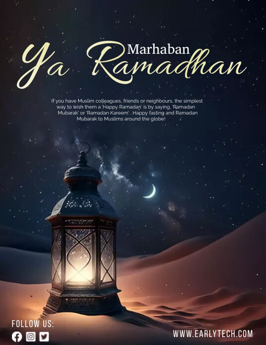 RAMADAN FLYER TEMPLATE Løbeseddel (US Letter)