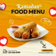 Ramadan Food Menu Instagram-bericht template