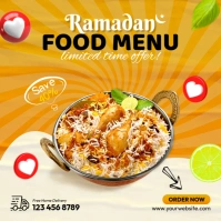 Ramadan Food Menu Template Instagram-bericht