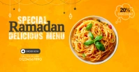 Ramadan food web banner template design Couverture d'événement Facebook