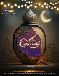 Ramadan greeting video template Flyer (format US Letter)