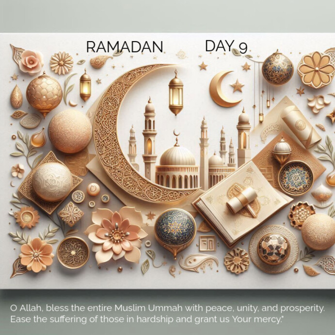 Ramadan greetings Invitation wishes prayer and message Template ...