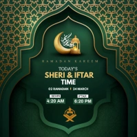 Ramadan Iftar & Sheri Time Сообщение Instagram template