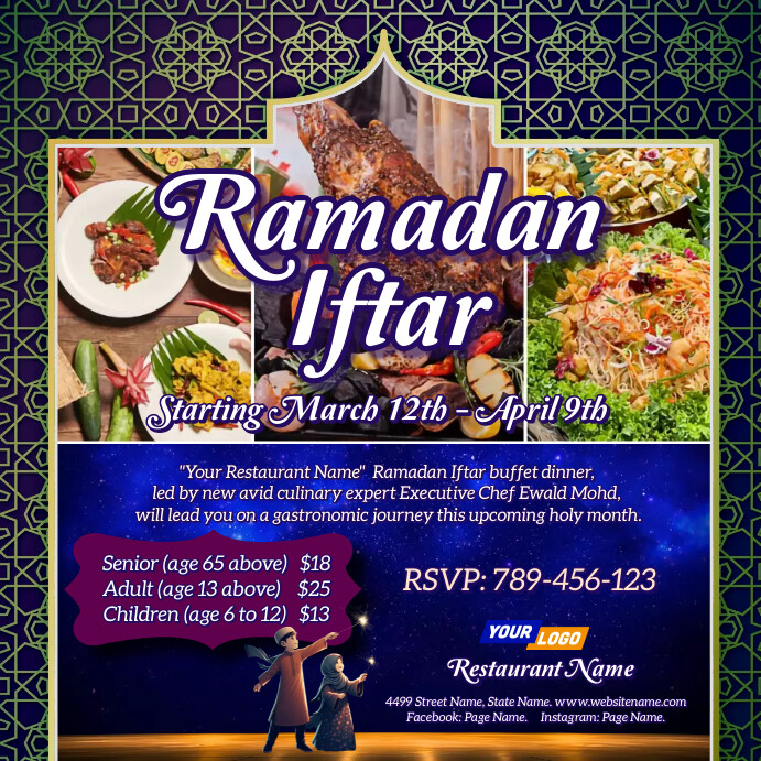 Buffets Advertisement Ramadan Iftar Buffet Ad Flyer Template | PosterMyWall