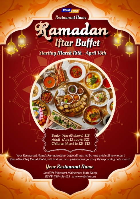 Buffets Advertisement Ramadan Iftar Buffet Ad Idea Flyer Template | PosterMyWall