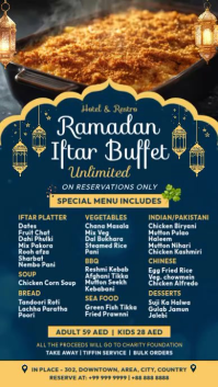 Ramadan Iftar Buffet Menu Display Template