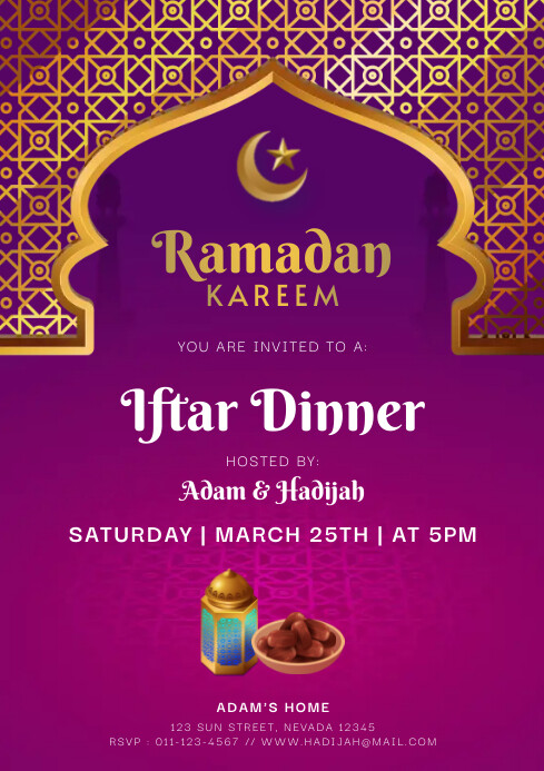 ramadan iftar Template | PosterMyWall
