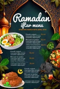 Ramadan Iftar Menu Promotional Poster template