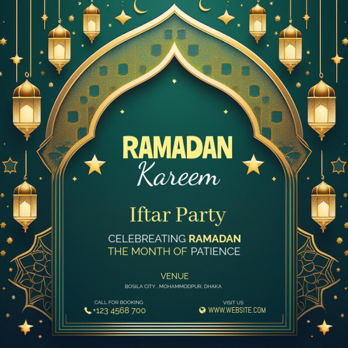 ramadan iftar party 2025ramadan iftar party 2025 Pos Instagram template
