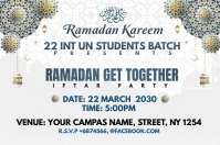 Ramadan iftar party banner design template