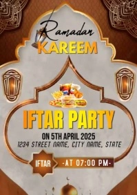 Ramadan iftar party A3 template