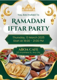 Ramadan Iftar Party A5 template