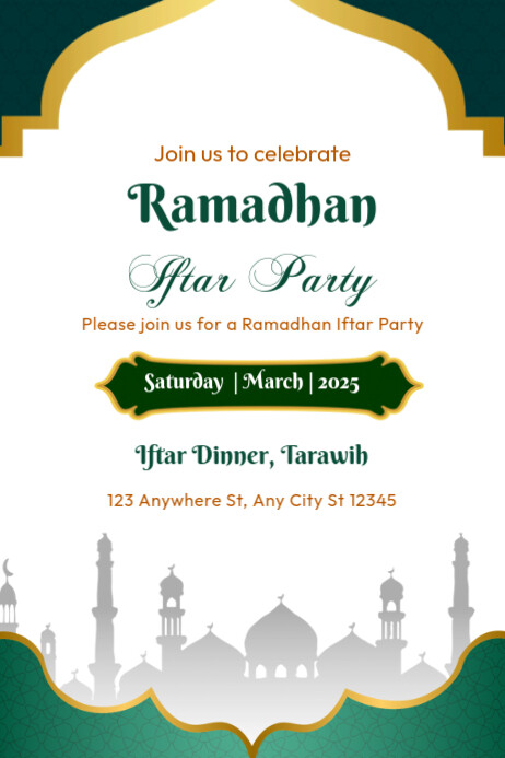 Ramadan iftar party Poster template