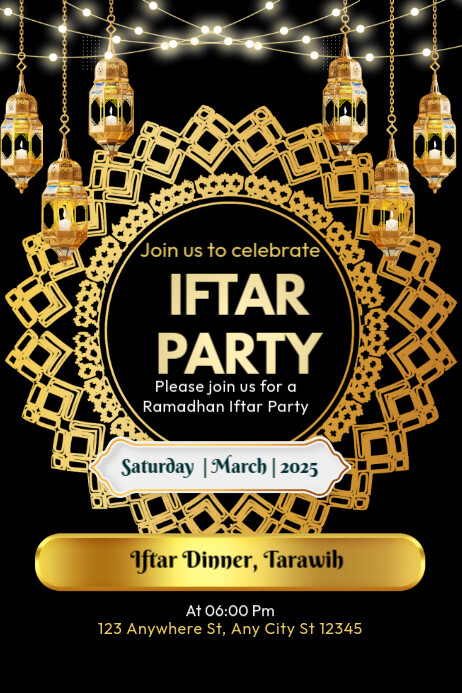 Ramadan iftar party Template | PosterMyWall