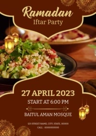 Ramadan Iftar Party Flyer A4 template