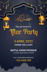 Ramadan Iftar Party Flyer Template Boulevardzeitung