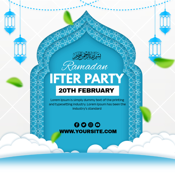 Ramadan Iftar Party Instagram Post Template | PosterMyWall
