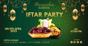 Ramadan Iftar Party Invitation Reklama na Facebooka template
