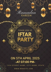 Ramadan Iftar Party Invitation A5 template