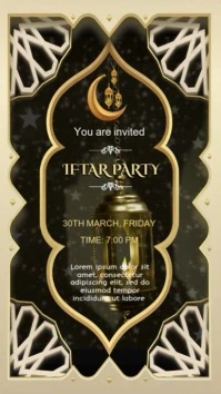RAMADAN IFTAR PARTY INVITATION Tampilan Digital (9:16) template