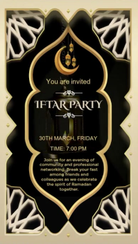 Ramadan Iftar Party story invitation Digitalt display (9:16) template