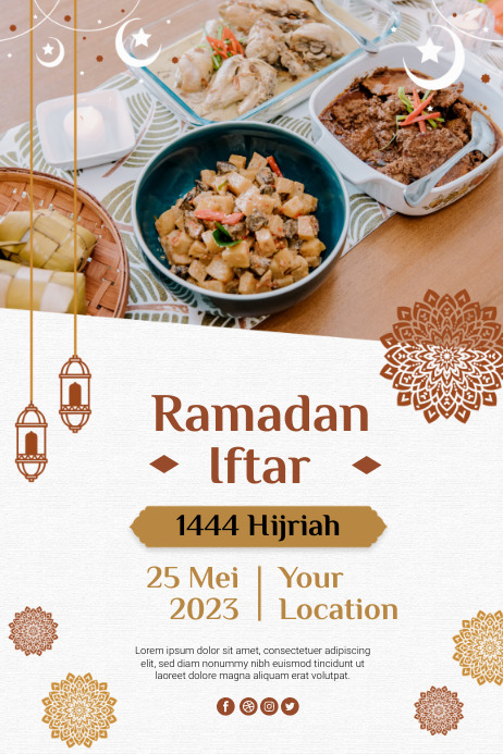 Ramadan Iftar Party Poster Templat | PosterMyWall