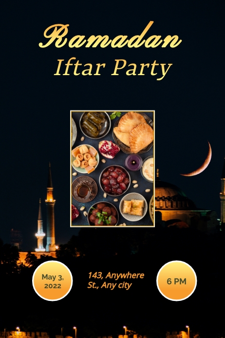 Ramadan Iftar Party Poster Template | PosterMyWall