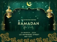 RAMADAN IFTAR PARTY POSTER VIDEO Yard Sign template