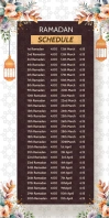 ramadan iftar timings Bannière rétractable 3 pouces x 6 pouces template