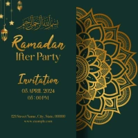 Ramadan Ifter Party Invitation Instagram Post template